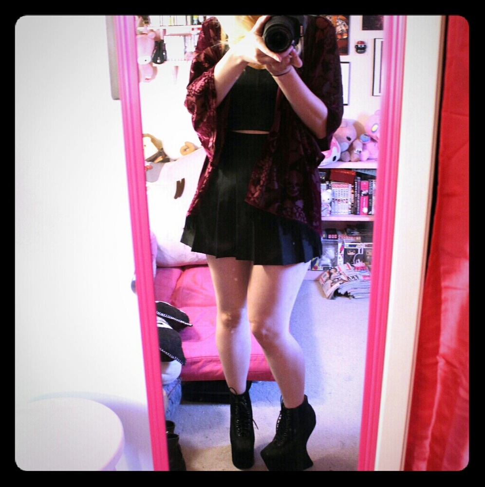 American Apparel Black Tennis Skirt Small