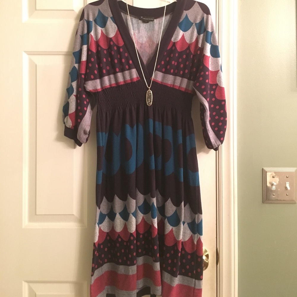 FUN MULTICOLOR SWEATER DRESS