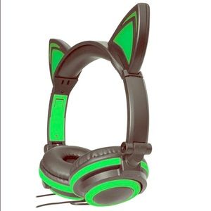 LED Neko Cat Ear Anime Flashing Foldable Headphone