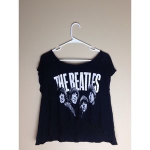 The Beatles Flowy Crop Top