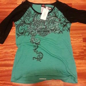 Harley Davidson baseball tee