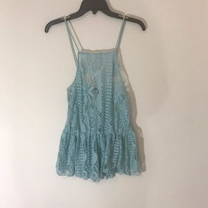 Poof lace tank