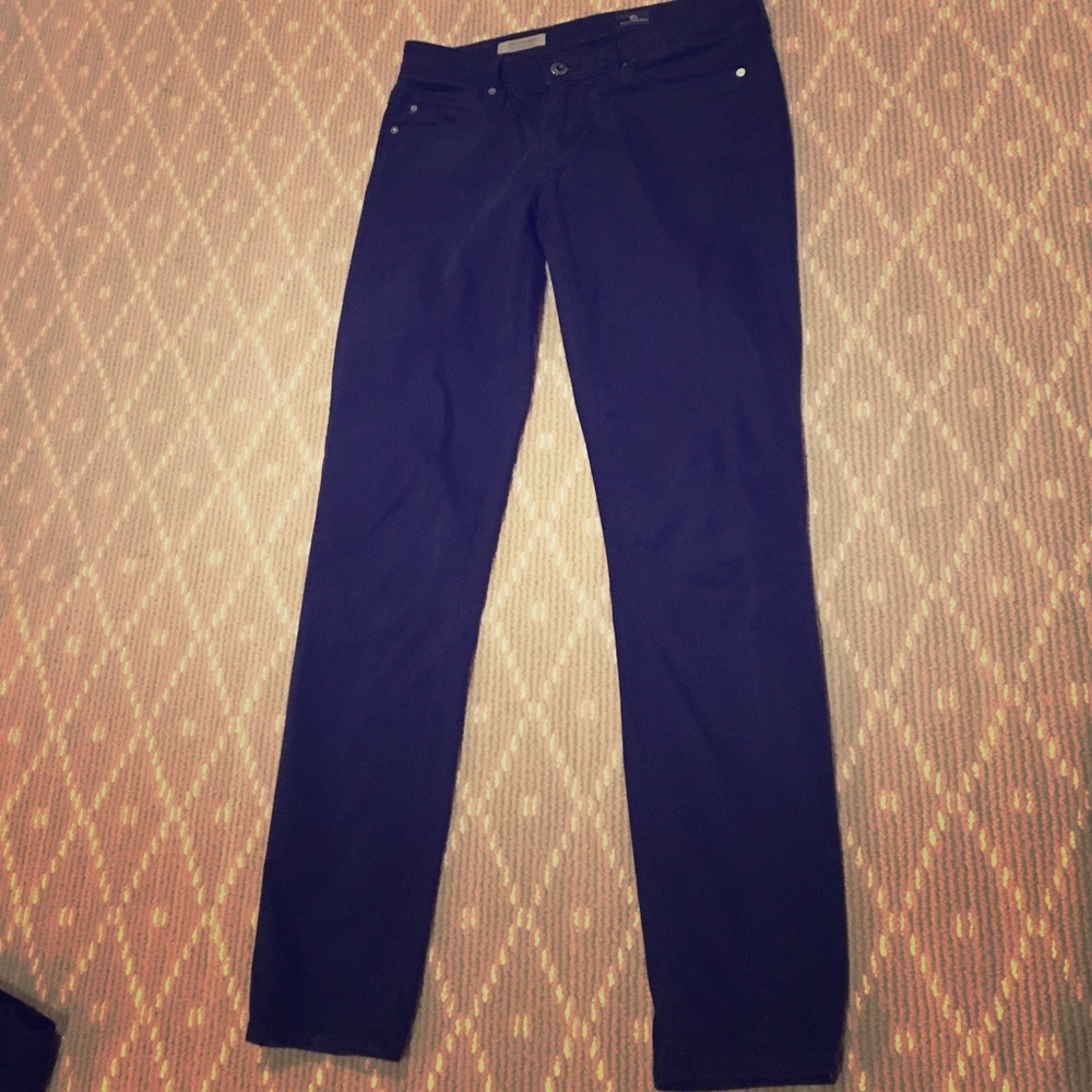 AG Slim Straight 'Stevie Ankle Pants' Navy 26R
