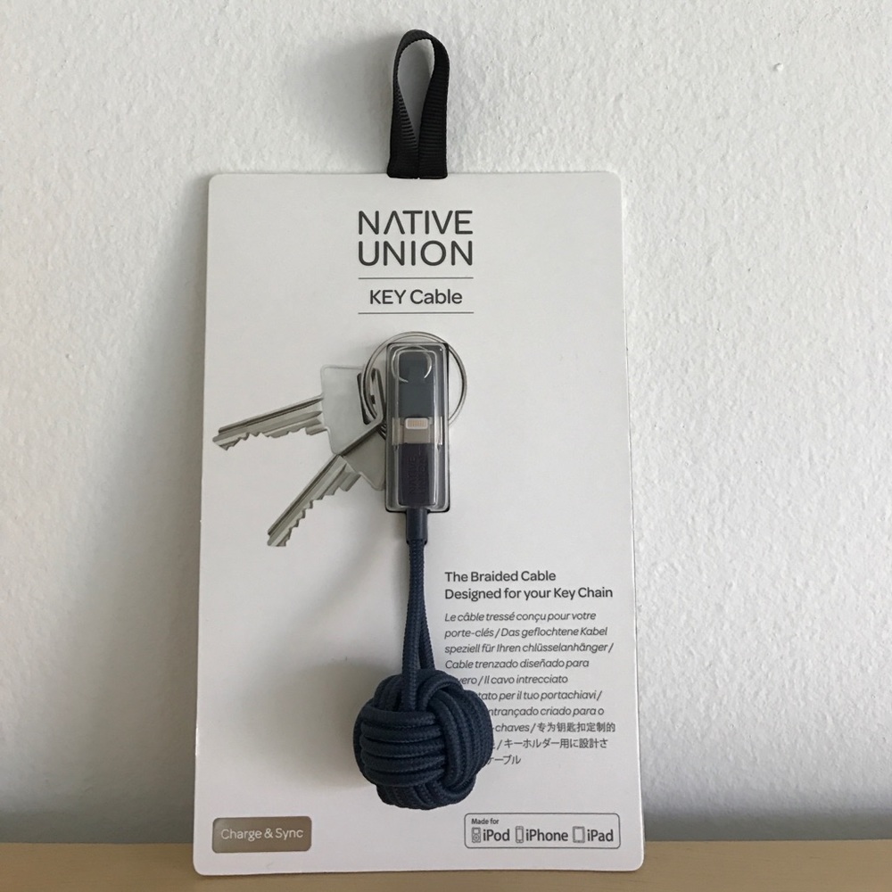 iPhone cable keychain