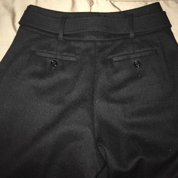 Burberry Wool High Waisted Dress Pants Black