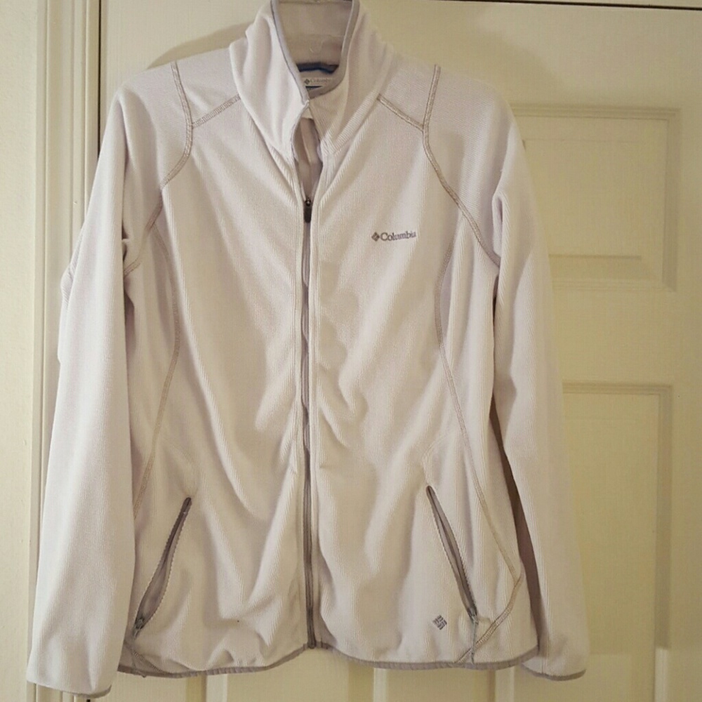 Columbia lightweight white and grey jacket