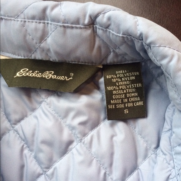 Eddie Bauer Light Blue Goose Down Vest Size: S - Picture 2 of 2