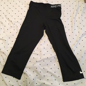 Cropped Nike pro yoga pants.