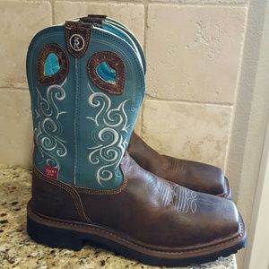 Tony lama waterproof work boots steel toe