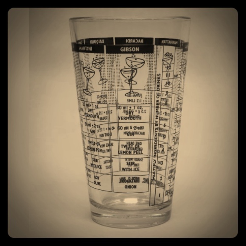 16oz Mixing Recipe Shaker Glass