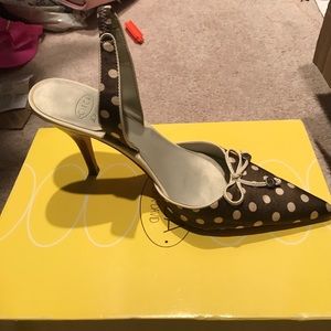 Joan & David brown and tan pumps.