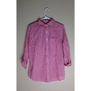 Vintage Checkered Red and White Button Down