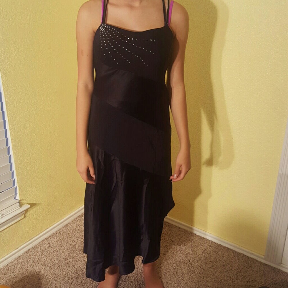 Black jeweled gown