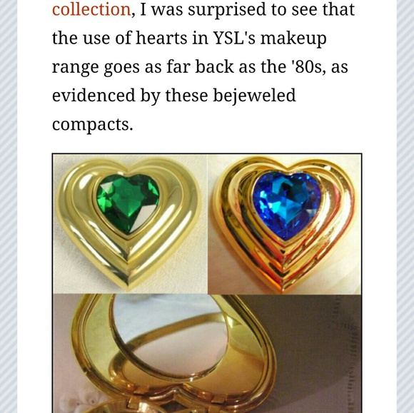 🎉HP🎉 YSL PARIS CRYSTAL JEWELS HEART COMPACT - Picture 5 of 9