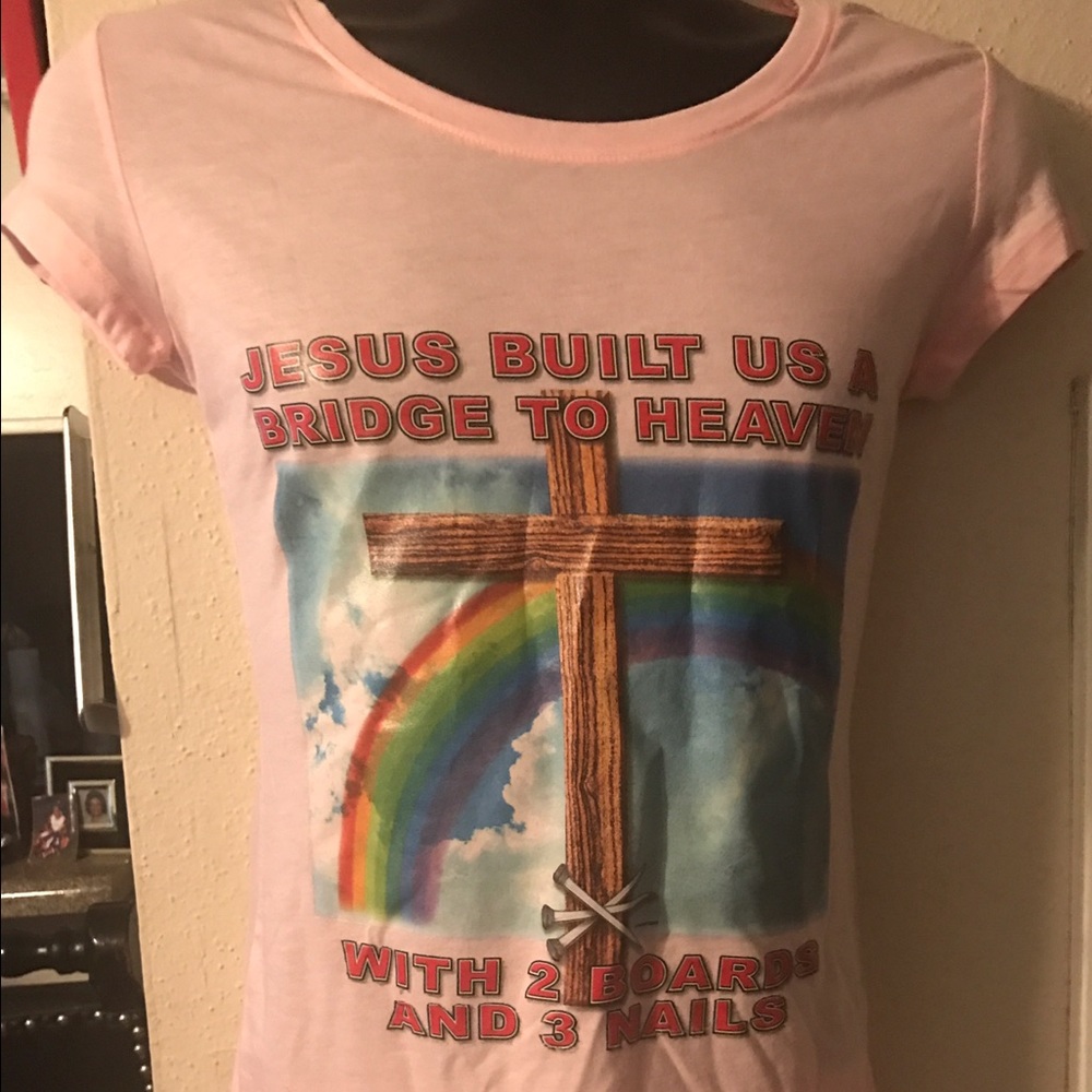 S&K Tshirt Religious Tee Pink/ MultiColor