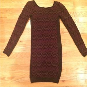 Free People chevron sweater dress
