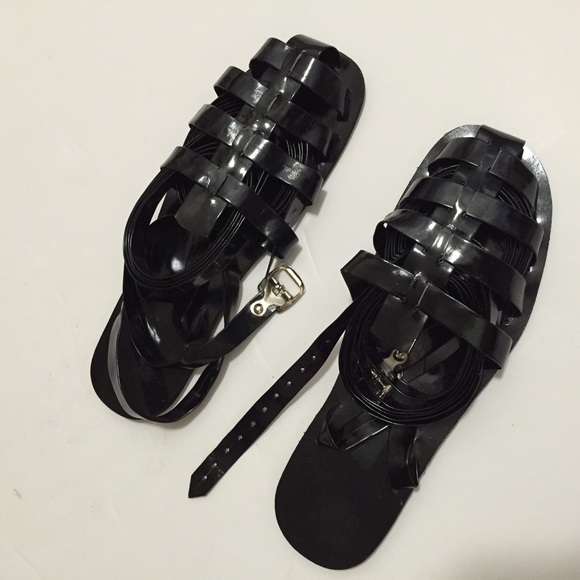 Loza Maleombho Shoes - Loza Maleombho Black Zebra Lace Up Sandals 40 Loza Maleombho Shoes - Loza Maleombho Black Zebra Lace Up Sandals 40