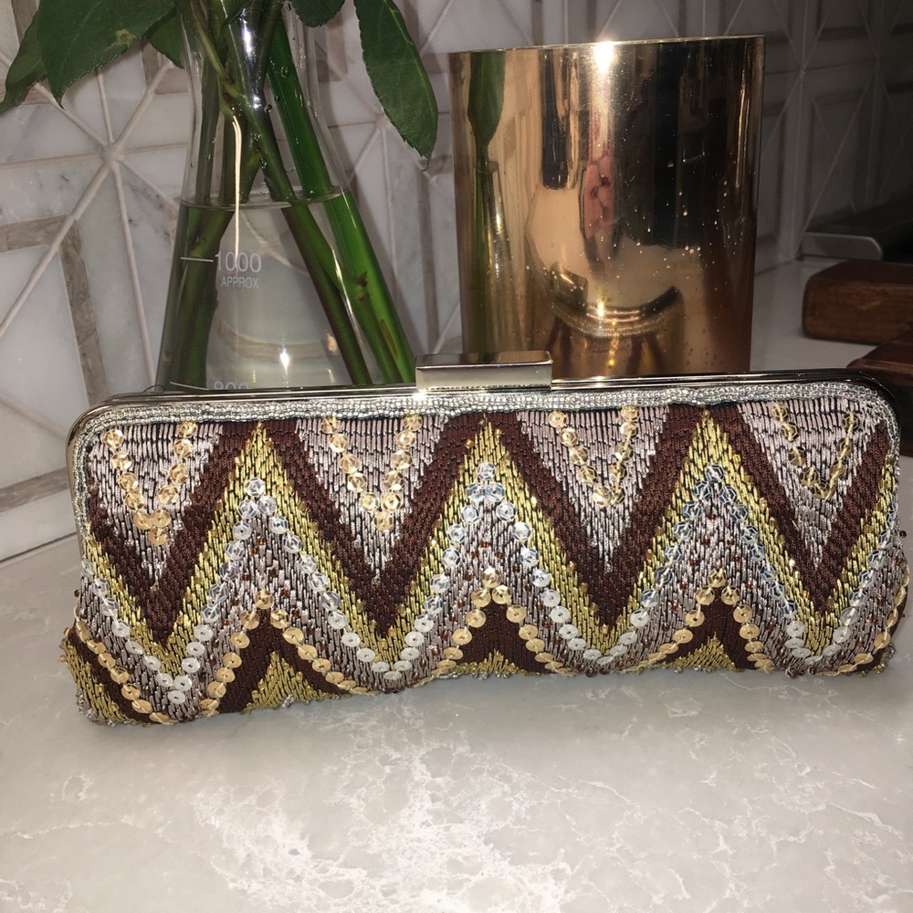 BCBG Sequined Clutch