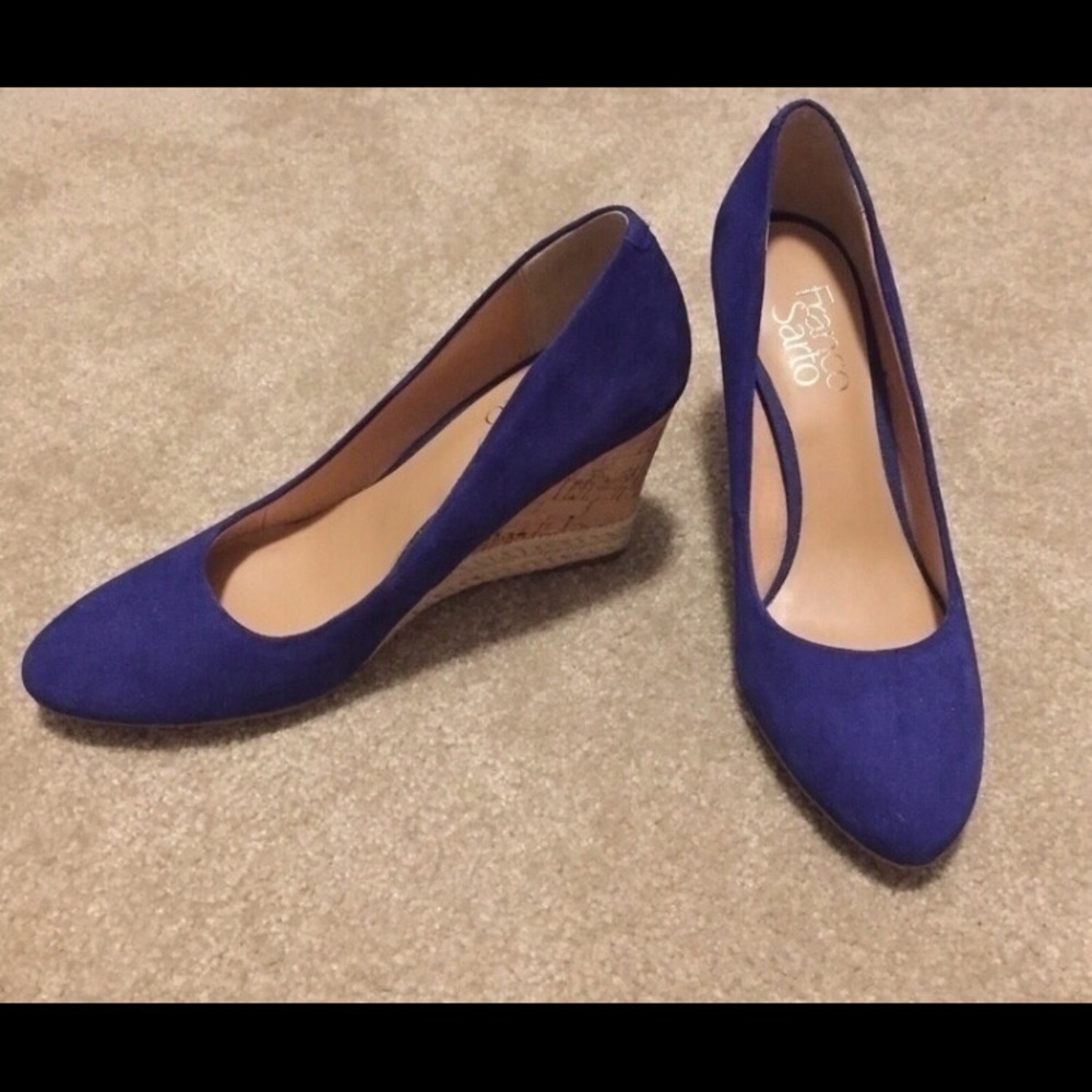 Royal Blue Wedges
