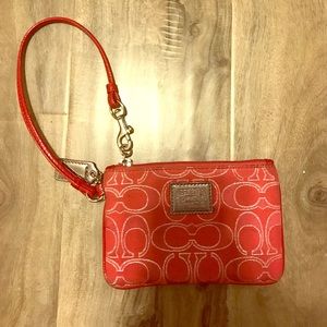 Red Coach Wristlet