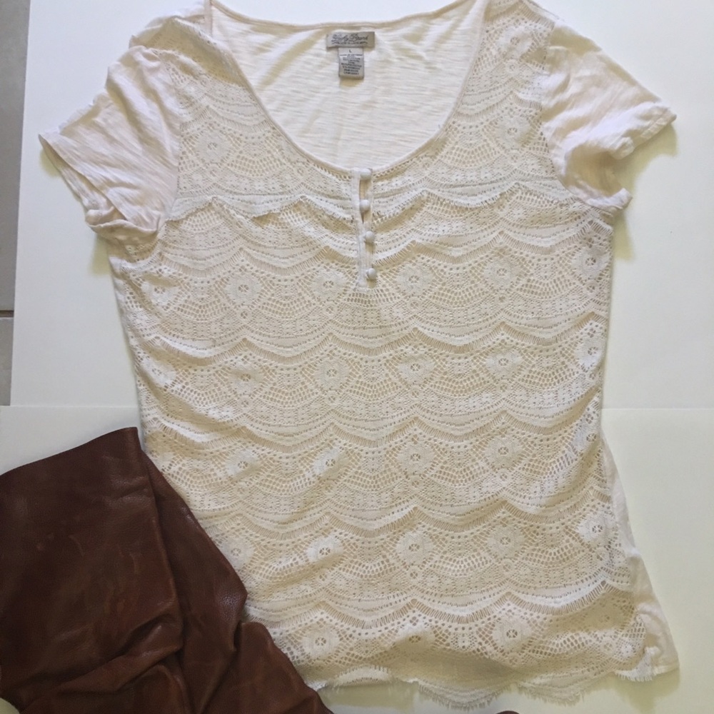 Lucky Cream Lace Top