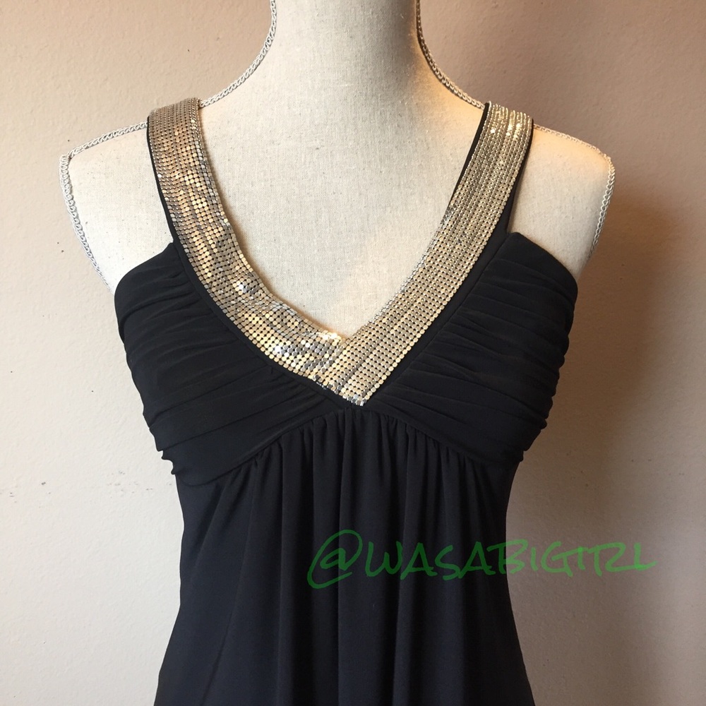 Rhinestone Little Black Dress - Picture 2 of 4
