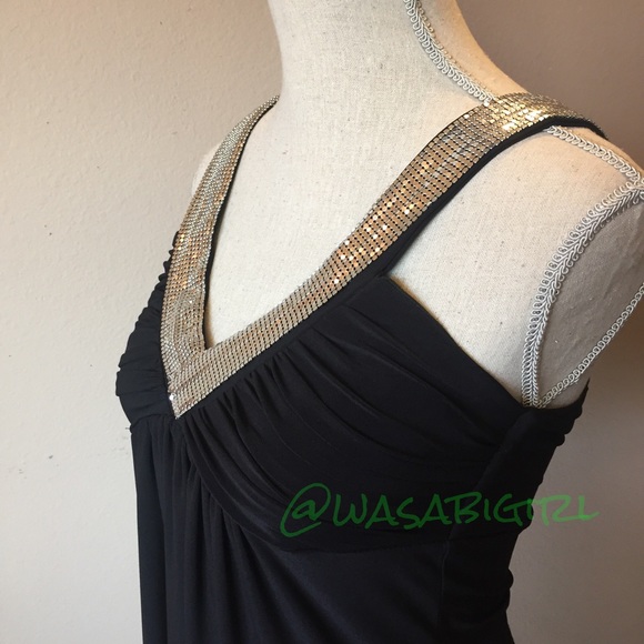 Rhinestone Little Black Dress - Picture 3 of 4