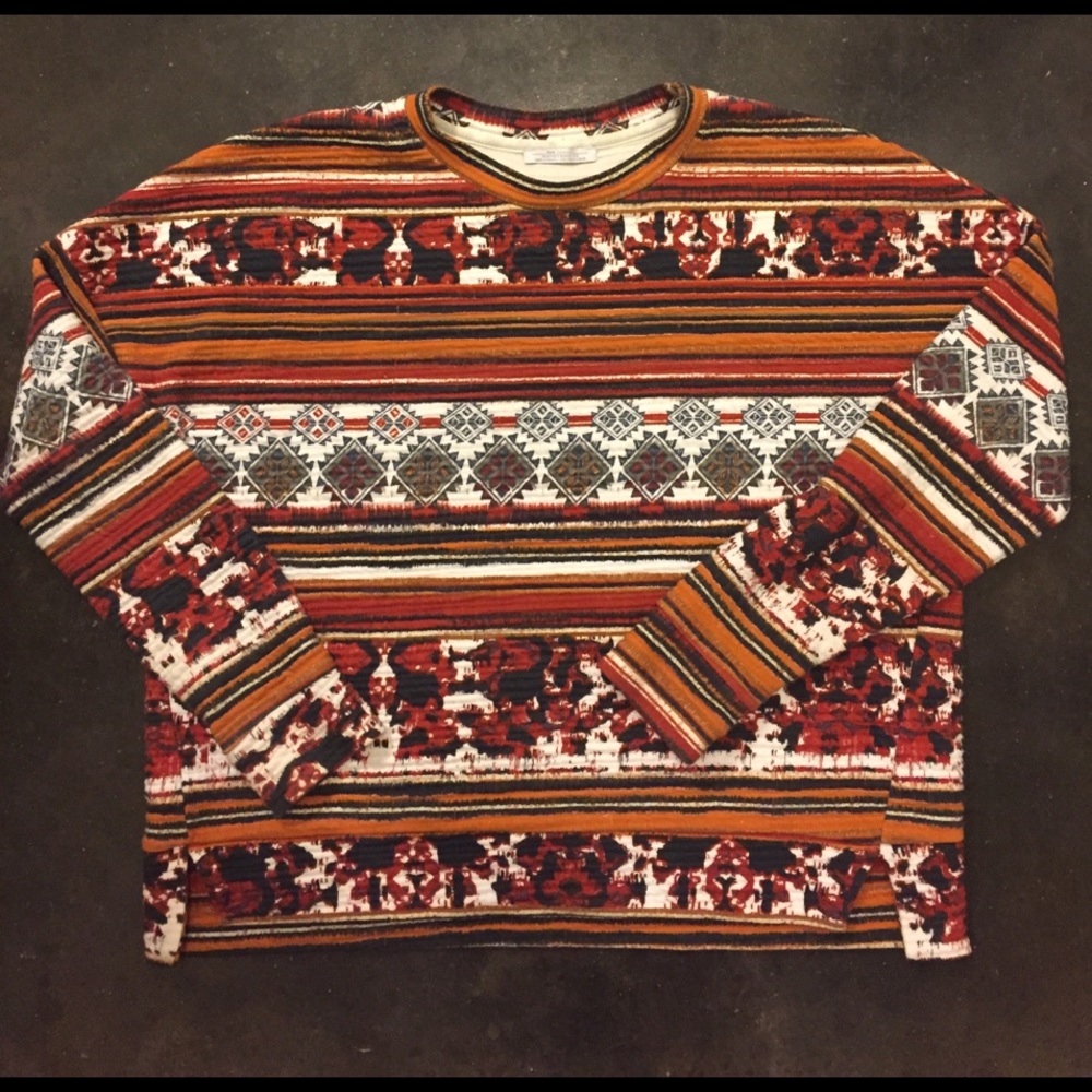 Zara Tribal Sweater size Small