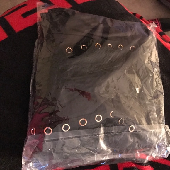 Black 2piece Leather-like Top/Skirt Set Sz XXL - Picture 3 of 5