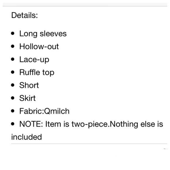 Black 2piece Leather-like Top/Skirt Set Sz XXL - Picture 4 of 5