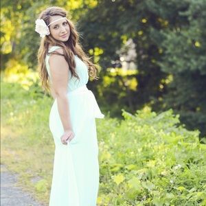 Mint green maxi dress