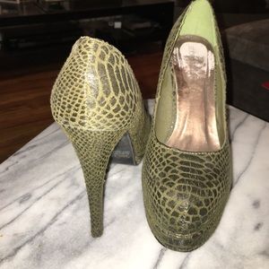 Olive green heels