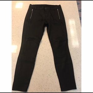 J Brand Skinny Trousers w Silver Zipper Detail