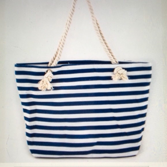 βοΈ STRIPED NAUTICAL TOTE BAG HOST PICKππππ - Picture 4 of 4