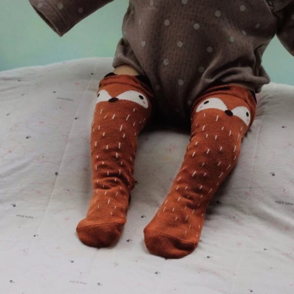 New| KIDS FOX SOCKS KNEE HIGH - Picture 3 of 4