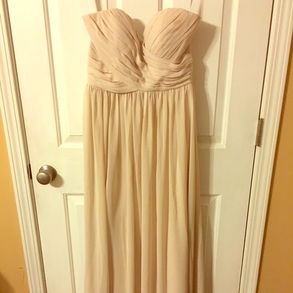 Strapless beige bridesmaid dress - Picture 2 of 2