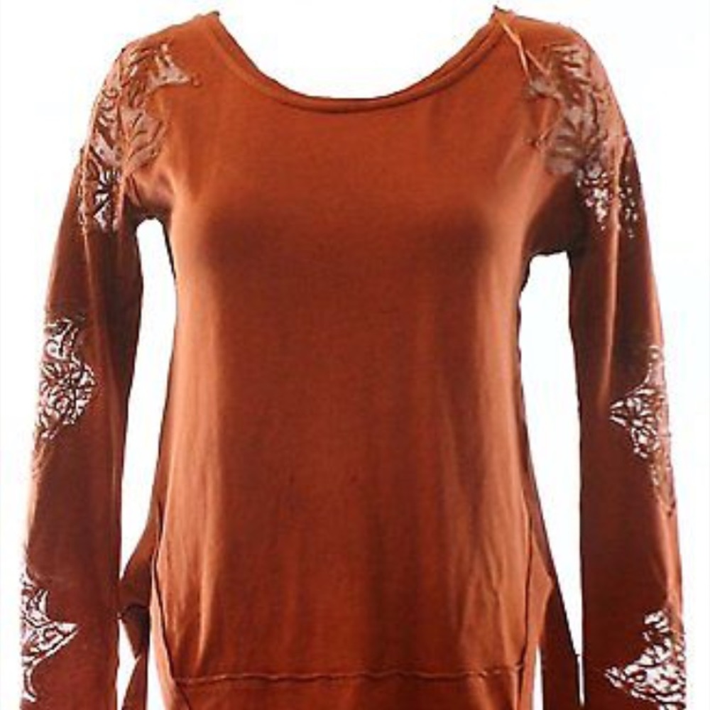 Free People rust colored cut out top - Picture 1 of 6