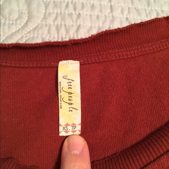 Free People rust colored cut out top - Picture 3 of 6