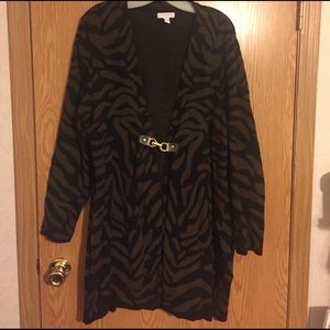 Black and brown sweater