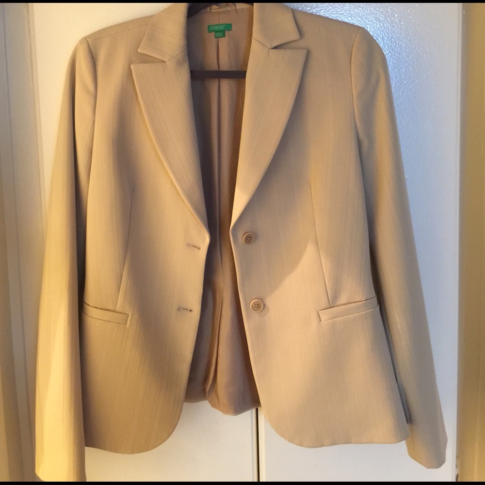 Benetton suit jacket size large sz 44