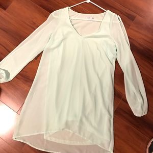 Mint green Tobi long sleeve dress