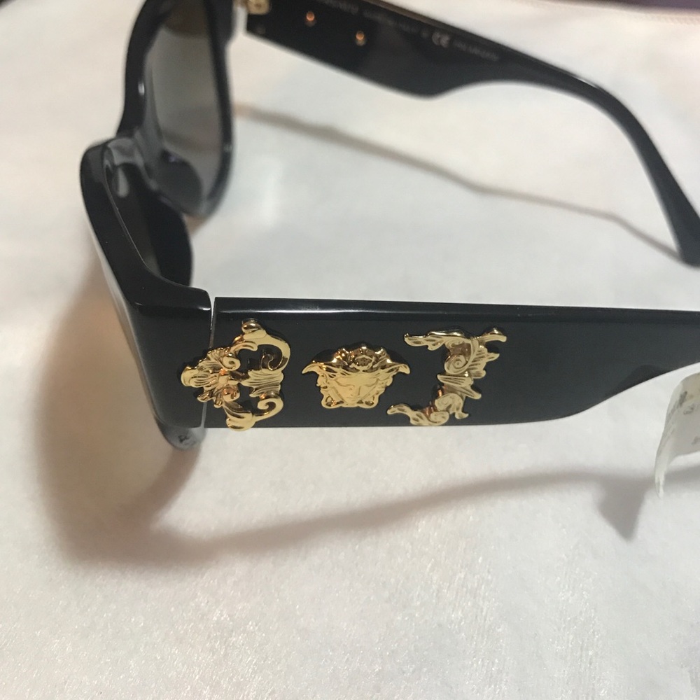 Black Versace Polarized Sunglasses $200