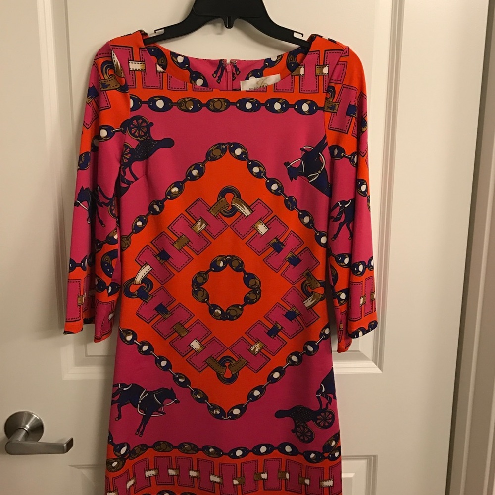 Colorful dress.