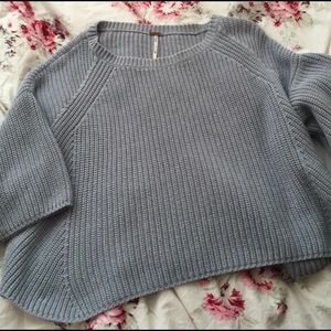 Soft blue oversized Free People Sweater
