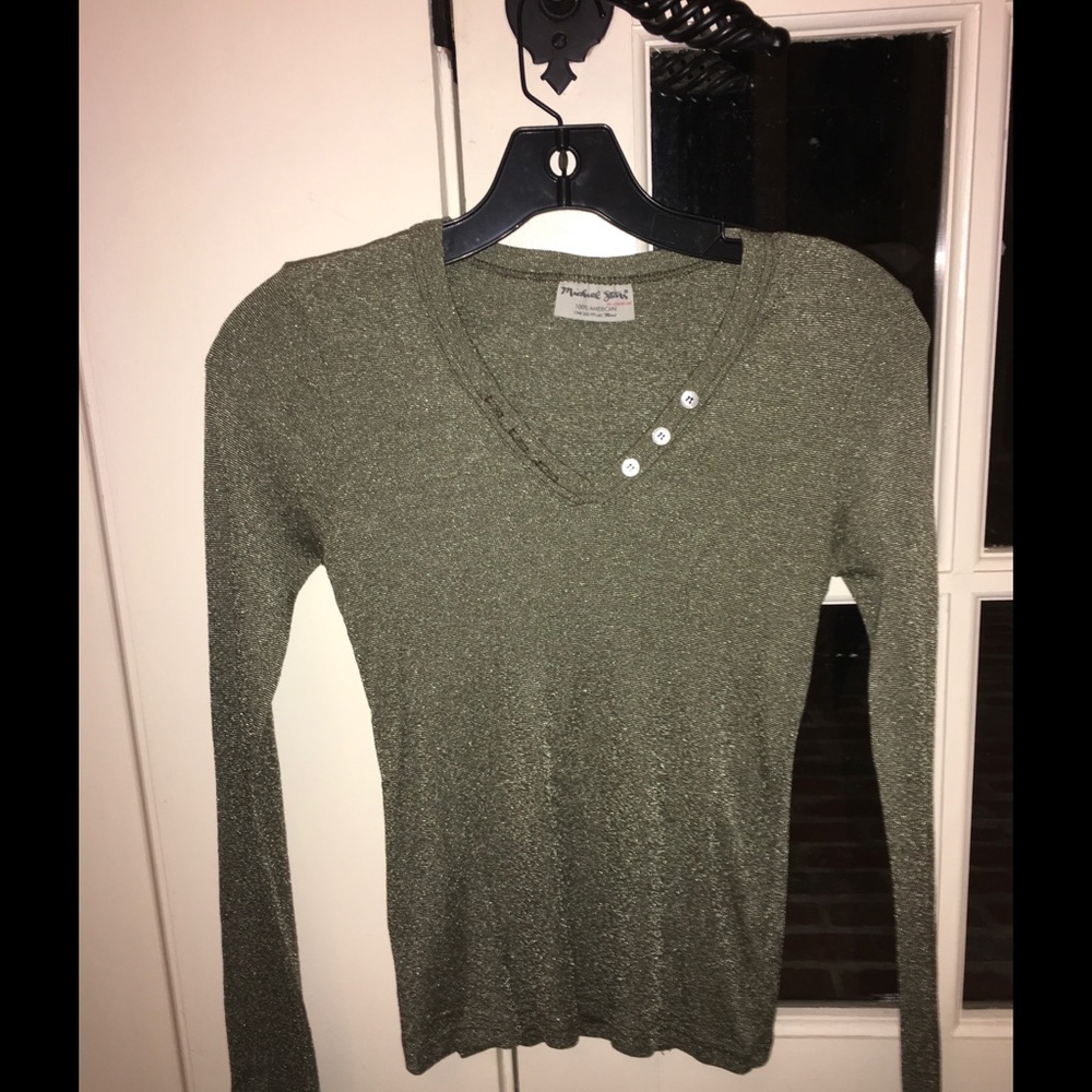 Michael stars green long sleeve