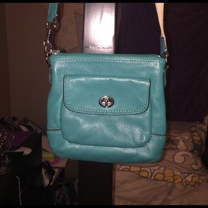 Teal coach crossbody
