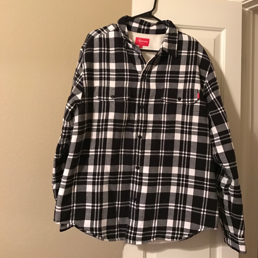 Supreme plaid long sleeve flannel - Men's 🎩