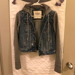 A&F Distressed Jean/Cotton Jacket