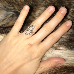 Sterling Silver Heart to Heart ring