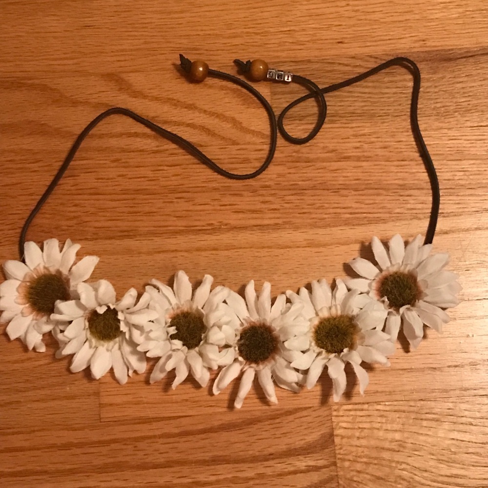 Madonna Girl flower tie headband